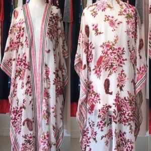 ANTHROPOLOGIE Velvet Burnout Duster